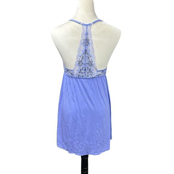 Romantic Glam Lace Slip Victoria’s Secret Purple Floral Nightie Medium - Picture 4 of 7